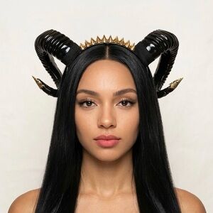 Enchanted Ram's Horns & Spiked Headband